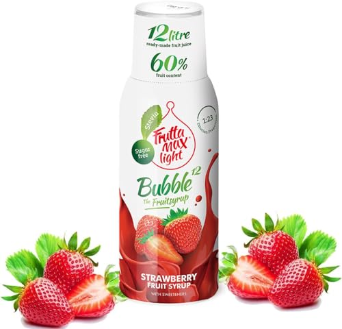 LIGHT Erdbeere Fitness-Sirup von FruttaMax Getränkesirup | Zuckerfrei | mit Stevia | 50% Fruchtanteil 500ml von Frutta Max