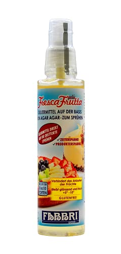 FABBRI 1905 - Fresca Frutta | Gelatine Spray für Torten und Obst | Vegane Gelatine auf Agar Agar Basis zum sprühen auf Obst und Obsttorten | Inhalt: 150ml von Fabbri 1905