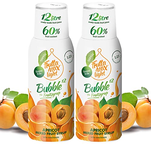 2 x 500ml LIGHT Aprikose - Fitness-Sirup von FruttaMax | Zuckerfrei | mit Stevia von FruttaMax