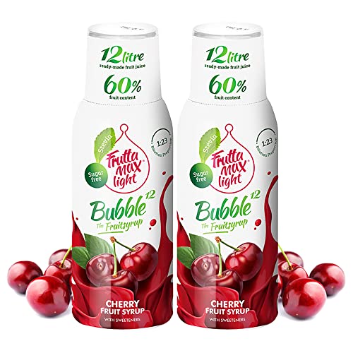 2 x 500ml LIGHT Kirsche - Fitness-Sirup von Frutta Max mit 60% Fruchtanteil | Zuckerfrei | mit Stevia von FruttaMax