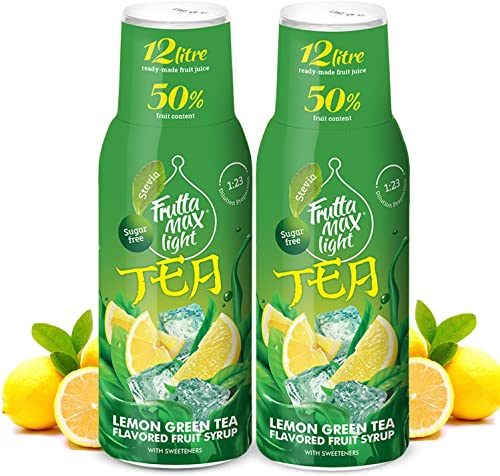 2 x 500ml LIGHT Zitronengrüner Tee - Fitness-Sirup von Frutta Max | Zuckerfrei | mit Stevia von FruttaMax