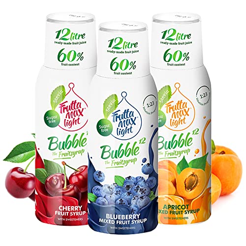 3 x 500ml LIGHT Kirsche - Aprikose - Heidelbeere Fitness-Sirup von FruttaMax mit 60% Fruchtanteil | Zuckerfrei | mit Stevia 3 x 500ml LIGHT Kirsche - Aprikose - Heidelbeere Fitness-Sirup von FruttaMax mit 60% Fruchtanteil | Zuckerfrei | mit Stevia von FruttaMax