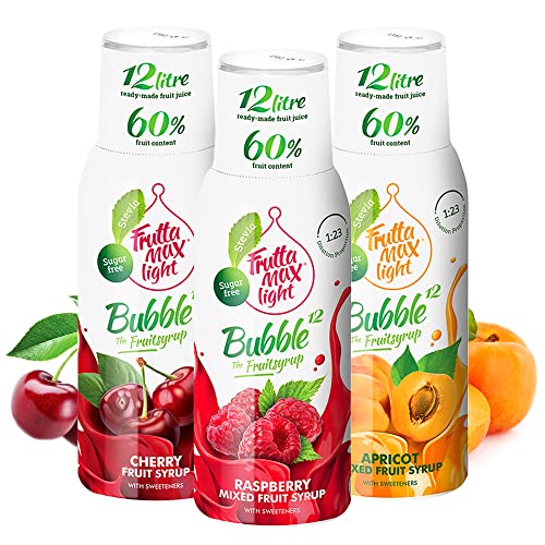 3 x 500ml LIGHT Kirsche - Aprikose - Himbeere Fitness-Sirup von FruttaMax mit 60% Fruchtanteil | Zuckerfrei | mit Stevia 3 x 500ml LIGHT Kirsche - Aprikose - Himbeere Fitness-Sirup von FruttaMax mit 60% Fruchtanteil | Zuckerfrei | mit Stevia von FruttaMax