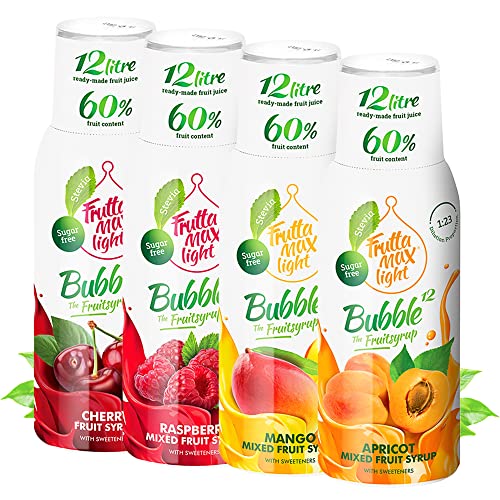 4 x 500ml LIGHT Kirsche - Aprikose - Himbeere - Mango Fitness-Sirup von Frutta Max mit 60% Fruchtanteil | Zuckerfrei | mit Stevia 4 x 500ml LIGHT Kirsche - Aprikose - Himbeere - Mango Fitness-Sirup von Frutta Max mit 60% Fruchtanteil | Zuckerfrei | mit Stevia von FruttaMax
