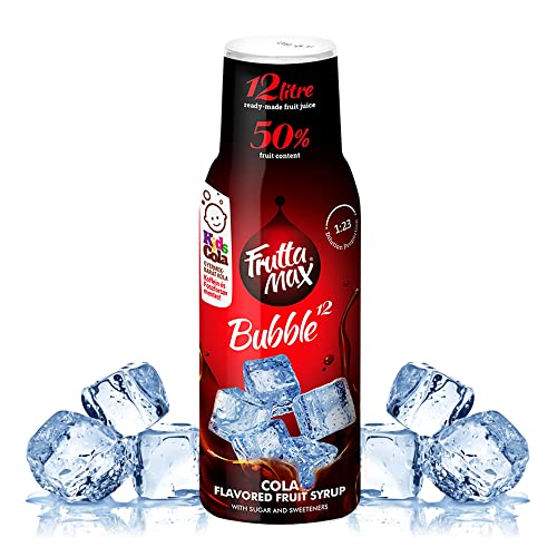 FruttaMax Cola- Koffein-Phosphorsäure frei Getränkesirup Frucht-sirup Konzentrat | weniger Zucker | 50% Fruchtanteil | für Soda Maschine geeignet 500ml von FruttaMax