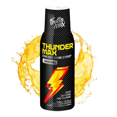 FruttaMax Thunder Max Original Energy Sirup | Energy Drink Syrup | WITH CAFFEINE AND TAURINE | 500ml von FruttaMax