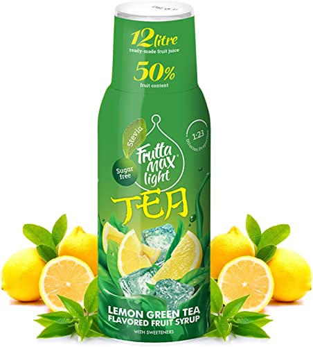 Light Zitronengrüner Tee Fitness-Sirup von FruttaMax Getränkesirup | Zuckerfrei | mit Stevia | 50% Fruchtanteil 500ml von FruttaMax