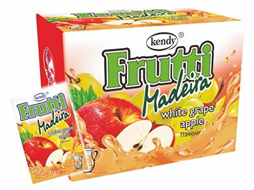 Kendy Frutti Instant Getränkepulver ohne Zucker - Geschmackrichtung: Madeira weiße Traube mit Apfel 24er Packung von Frutti