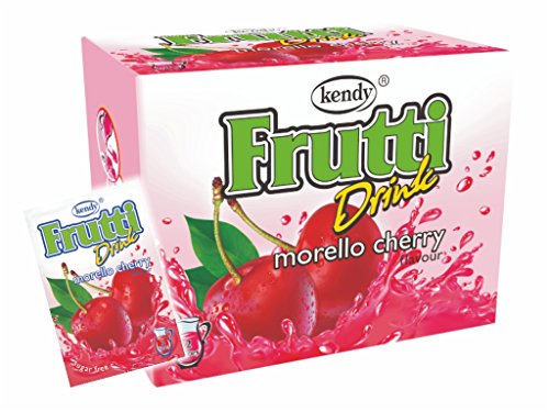 Frutti Instant Getränkepulver ohne Zucker - Geschmackrichtung: Morello Cherry Sauerkirsche 24er Packung von Frutti