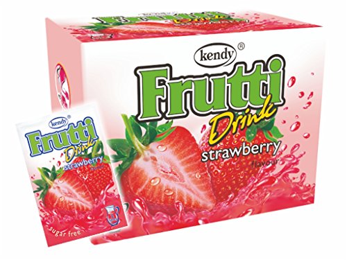 Frutti Instant Getränkepulver ohne Zucker - Geschmackrichtung: Strawberry Erdbeere 24er Packung von Frutti