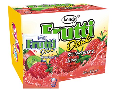 Frutti Instant Getränkepulver ohne Zucker - Geschmackrichtung: Strawberry-Kiwi Erdbeer-Kiwi 24er Packung von Frutti