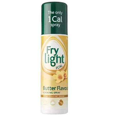 Fry Light Kochspray mit Buttergeschmack, 190 ml – Frylight Butter Geschmack ist perfekt zum Backen und für flaches Braten. von Fry Light