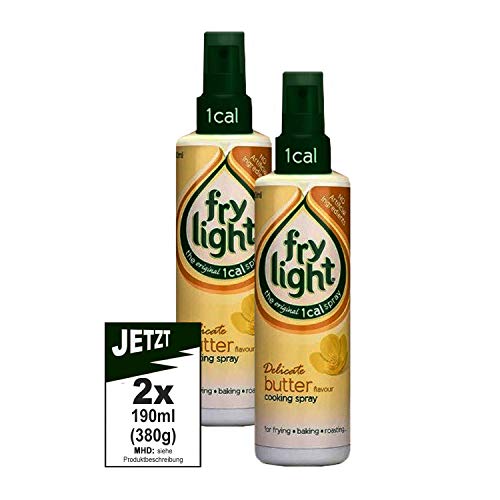 Frylight Delicate Butter Flavour Cooking Spray 2x 190ml (380ml) - 1 Cal. per Spray! von Fry Light