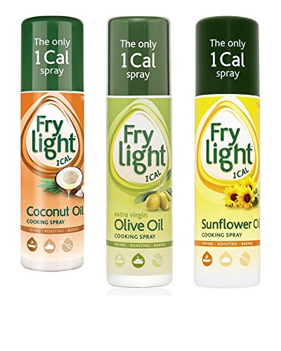 Frylight Öl-Kochspray, 190 ml, Dreierpackung, Olivenöl, Kokosnuss, Sonnenblume von Fry Light