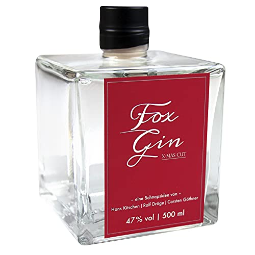 Fuchs Design Fox Gin Red Edition 47% Vol. 500 ml Klar - made in Germany - geschmacksvolle Spirituose für puren Genuss von Fuchs Design