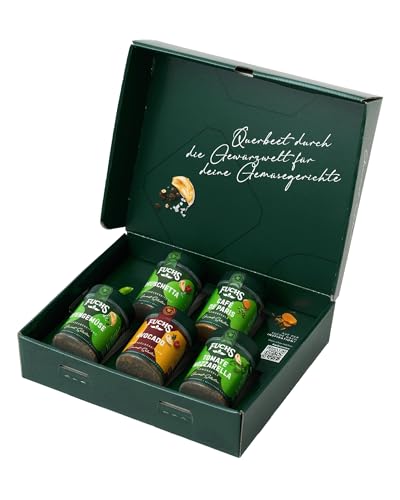 Fuchs Gourmet Selection Veggie-Geschenkbox – 5 Gewürzmischungen für vegetarische Gerichte verschiedener Länderküchen - Gewürze für Hobby- und Profiköche Fuchs Gourmet Selection Veggie-Geschenkbox – 5 Gewürzmischungen für vegetarische Gerichte verschiedener Länderküchen - Gewürze für Hobby- und Profiköche von Fuchs