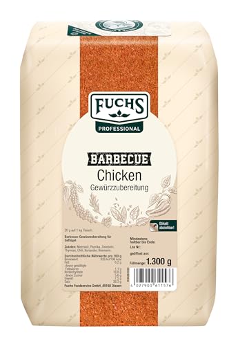 Fuchs Professional - BBQ Chicken Gewürzzubereitung | 1,3 kg im großen Beutel | Gewürzmischung für Chicken Wings, Hähnchenkeulen von Fuchs Professional