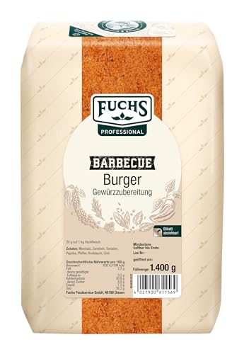 Fuchs Professional - Burger Gewürzzubereitung | 1,4 kg im großen Beutel | Gewürzmischung für Burger Patties, Fleischpflanzerl, Buletten von Fuchs Professional