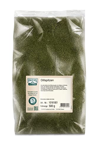 Fuchs Professional - Dillspitzen | Perfektes Würzkraut zu Gurkensalat oder Lachsgerichten | 500 g im großen Beutel Fuchs Professional - Dillspitzen | Perfektes Würzkraut zu Gurkensalat oder Lachsgerichten | 500 g im großen Beutel von Fuchs Professional