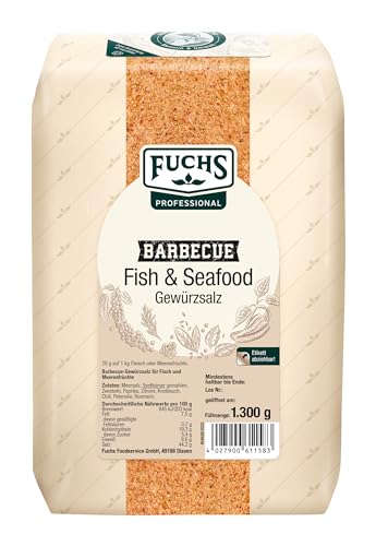 Fuchs Professional - Fish & Seafood Gewürzsalz | 1,3 kg im großen Beutel | BBQ-Gewürz für Meeresfrüchte Fuchs Professional - Fish & Seafood Gewürzsalz | 1,3 kg im großen Beutel | BBQ-Gewürz für Meeresfrüchte von Fuchs Professional