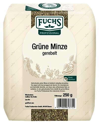 Fuchs Professional - Grüne Minze gerebelt | 250 g im Beutel | für orientalische und herzhafte Gerichte von Fuchs Professional