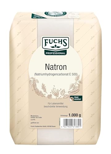 Fuchs Professional - Natron | Einsetzbar als Backtriebmittel, Spülmittel, zum Neutralisieren von Gerüchen und Reinigen von Abflüssen | 1 kg im Beutel, Pulver von Fuchs Professional