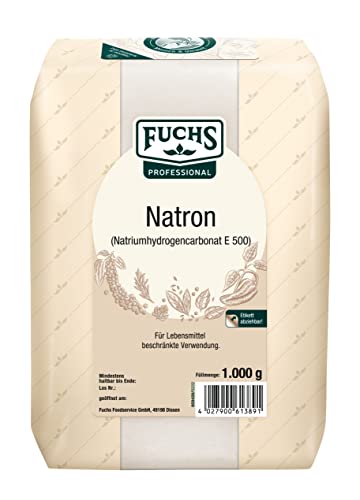 Fuchs Professional - Natron | Einsetzbar als Backtriebmittel, Spülmittel, zum Neutralisieren von Gerüchen und Reinigen von Abflüssen | 1 kg im Beutel, Pulver von Fuchs Professional