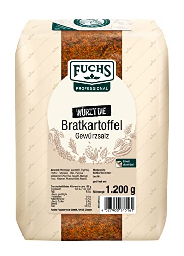 Fuchs Professional - Bratkartoffel Gewürzsalz | Zum Würzen von Kartoffelgerichten, kein weiteres Salzen | Profi-Qualität für Großverbraucher und Gastronomie | 1,2 kg im recyclebaren Beutel Fuchs Professional - Bratkartoffel Gewürzsalz | Zum Würzen von Kartoffelgerichten, kein weiteres Salzen | Profi-Qualität für Großverbraucher und Gastronomie | 1,2 kg im recyclebaren Beutel von Fuchs Professional