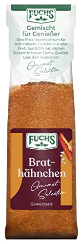Fuchs Gourmet Selection Klassisch/Heimisch – Brathähnchen Gewürzsalz, Nachfüllbeutel, Salz zum Würzen von gebratenem Geflügel-Fleisch, vegan, 80 g, 100.0 gramm von Fuchs