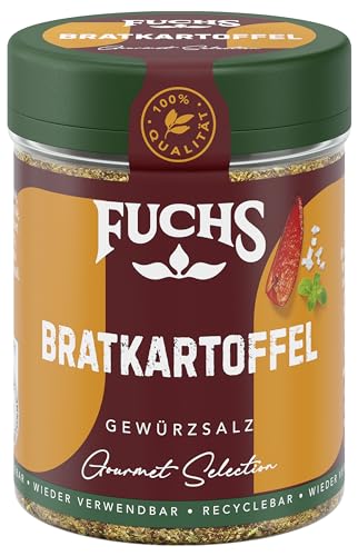 Fuchs Gourmet Selection Klassisch/Heimisch – Bratkartoffel Gewürzsalz, nachfüllbares Kartoffel Gewürz, Salz zum Würzen von Brat- & Ofenkartoffeln, Pommes Frites & Co, vegan, 70 g Fuchs Gourmet Selection Klassisch/Heimisch – Bratkartoffel Gewürzsalz, nachfüllbares Kartoffel Gewürz, Salz zum Würzen von Brat- & Ofenkartoffeln, Pommes Frites & Co, vegan, 70 g von Fuchs