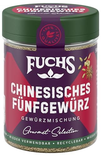 Fuchs Gewürze Gourmet Selection Asien Chinesisches Fünf Gewürz Gewürzmischung, nachfüllbarer Gewürz Mix, Gewürzzubereitung zum Verfeinern von Wok - oder Pfannengerichten, Reis und Nudeln, vegan, 40 g von Fuchs