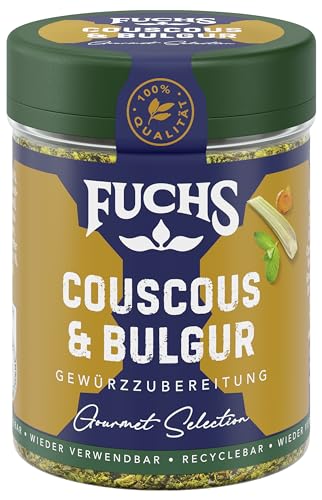 Fuchs Gewürze Gourmet Selection Naher Osten/Afrika – Couscous und Bulgur Gewürzmischung,nachfüllbarer Gewürz Mix,zum Würzen von - Bulgurgerichten,vegan,55 g von Fuchs