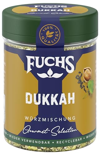 Fuchs Gewürze Gourmet Selection Naher Osten-Afrika – Dukkah Gewürzmischung, nachfüllbarer Gewürz Mix, zum Verfeinern von Fisch und Lamm, vegan, 50 g von Fuchs