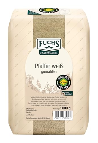 Fuchs Pfeffer weiß gemahlen, 1er Pack (1 x 1 kg) von Fuchs