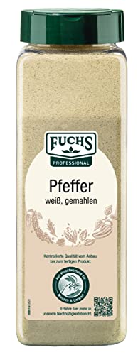 Fuchs Pfeffer weiß gemahlen, 2er Pack (2 x 600 g) von Fuchs