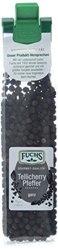 FUCHS Tellicherry Pfeffer schwarz ganz, 4er Pack (4 x 30 g) von Fuchs
