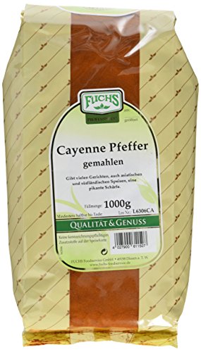 Fuchs Cayenne Pfeffer / Chili gemahlen, 2er Pack (2 x 1 kg) von Fuchs