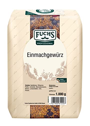 Fuchs Einmachgewürz ganz im 1er Pack (1 x 1 kg) - zum Einmachen von Gemüse oder zum Verfeinern von Antipasti, Fleisch,- oder Fischgerichten von Fuchs