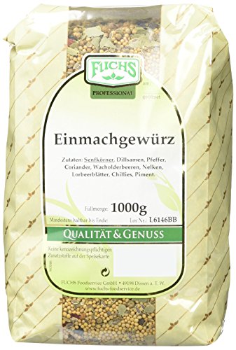 Fuchs Einmachgewürz ganz im 3er Pack (3 x 1 kg) - zum Einmachen von Gemüse oder zum Verfeinern von Antipasti, Fleisch,- oder Fischgerichten von Fuchs