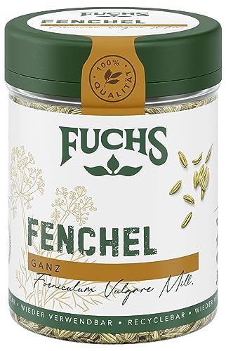 Fuchs Gewürze - Fenchel ganz - süß-würziges Aroma für Obstsalate, Oat-Meals oder Currys - natürliche Zutaten - 45 g in wiederverwendbarer, recyclebarer Dose Fuchs Gewürze - Fenchel ganz - süß-würziges Aroma für Obstsalate, Oat-Meals oder Currys - natürliche Zutaten - 45 g in wiederverwendbarer, recyclebarer Dose von Fuchs