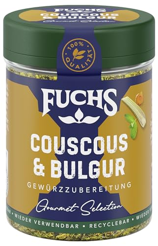 Fuchs Gewürze Gourmet Selection Naher Osten/Afrika – Couscous und Bulgur Gewürzmischung,nachfüllbarer Gewürz Mix,zum Würzen von - Bulgurgerichten,vegan,55 g Fuchs Gewürze Gourmet Selection Naher Osten/Afrika – Couscous und Bulgur Gewürzmischung,nachfüllbarer Gewürz Mix,zum Würzen von - Bulgurgerichten,vegan,55 g von Fuchs
