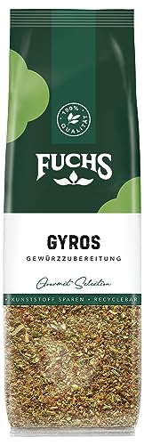 Fuchs Gewürze - Gyros Gewürzzubereitung im recyclebaren Nachfüllbeutel, Gewürzmischung mit ausgewählten Kräutern für Rind und Schweinefleisch - 70 g von Fuchs