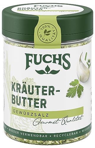 Fuchs Gewürze - Kräuterbutter Gewürz - Gewürzsalz für Kräuterbutter, Eintöpfe oder als Marinade - natürliche Zutaten - 60 g in wiederverwendbarer, recyclebarer Dose von Fuchs