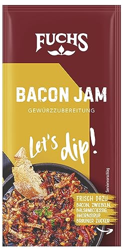 Fuchs Gewürze - Let's dip! Bacon Jam Gewürzzubereitung, Gewürz für die Zubereitung von Speckmarmelade, 12 g im Beutel von Fuchs