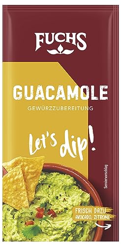 Fuchs Gewürze - Let's dip! Guacamole Gewürzzubereitung, Gewürz für die Zubereitung von Guacamole, 10 g im Beutel von Fuchs