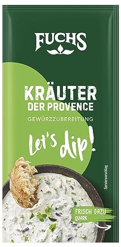 Fuchs Gewürze - Let's dip! Kräuter der Provence Gewürzzubereitung, Gewürz für Kräuterquarkdip, 7,5 g im Beutel Fuchs Gewürze - Let's dip! Kräuter der Provence Gewürzzubereitung, Gewürz für Kräuterquarkdip, 7,5 g im Beutel von Fuchs