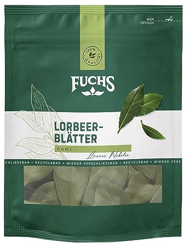 Fuchs Gewürze - Lorbeerblätter im wiederverschließbaren, recyclebaren Beutel - aus natürlichen Zutaten - 7 g Fuchs Gewürze - Lorbeerblätter im wiederverschließbaren, recyclebaren Beutel - aus natürlichen Zutaten - 7 g von Fuchs