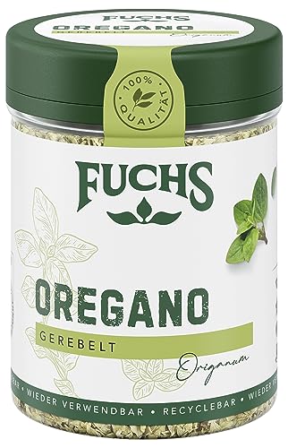Fuchs Gewürze - Oregano gerebelt - herbes Aroma für Pizza, Pasta, Saucen und mediterranes Gemüse - natürliche Zutaten - 9 g in wiederverwendbarer, recyclebarer Dose Fuchs Gewürze - Oregano gerebelt - herbes Aroma für Pizza, Pasta, Saucen und mediterranes Gemüse - natürliche Zutaten - 9 g in wiederverwendbarer, recyclebarer Dose von Fuchs