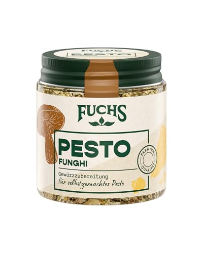 Fuchs Gewürze - Pesto Funghi Gewürzzubereitung | Für selbstgemachtes Pesto Funghi | Pesto Gewürzzubereitung in Premium-Qualität | 40 g im wiederverschließbaren Gewürzglas von Fuchs