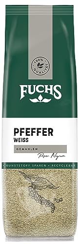 Fuchs Gewürze - Pfeffer weiß gemahlen im recyclebaren Nachfüllbeutel - 60 g von Fuchs